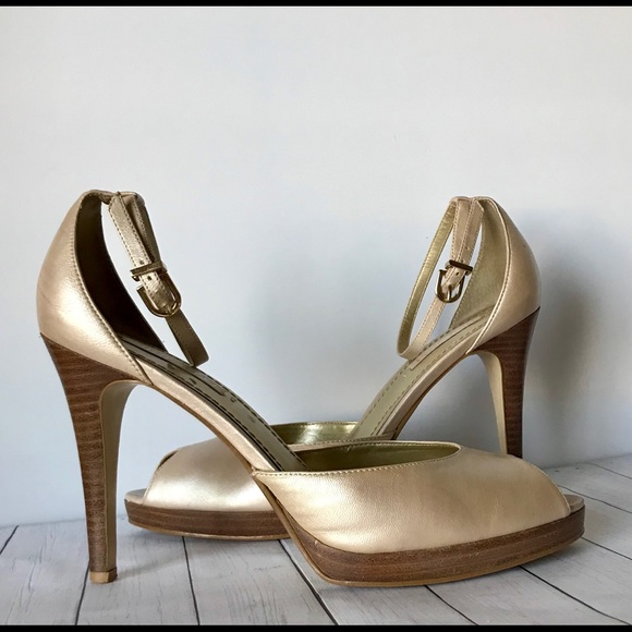 Nine West Cream Blush Peep Toe Heels Sandal Pumps - Picture 2 of 7